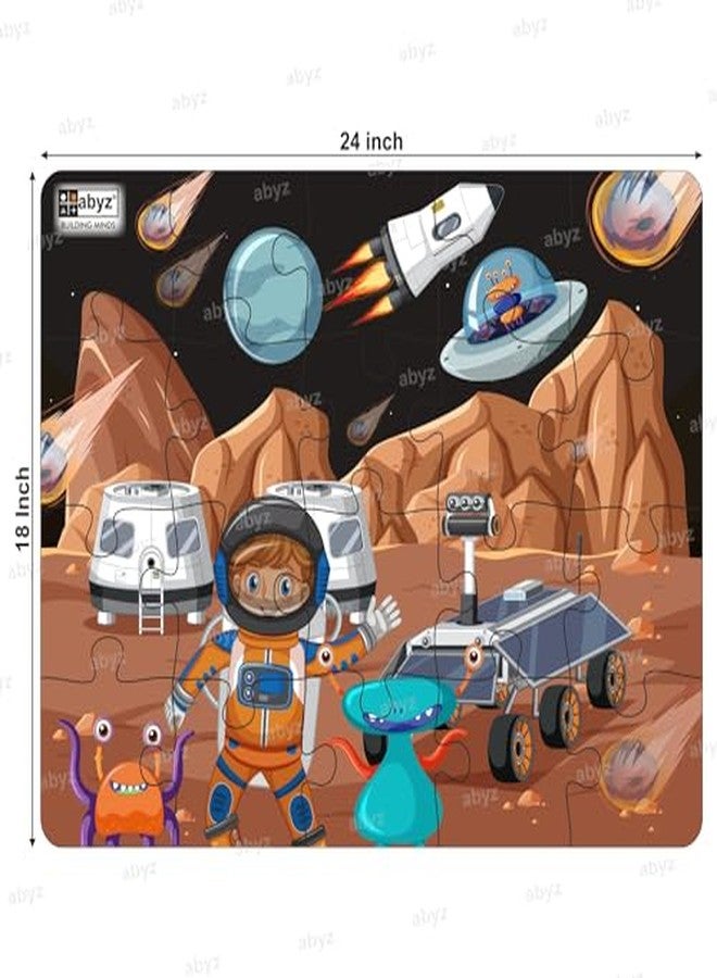 ABYZ Wooden Jigsaw Puzzle - Astronauts' Vision Playset for Fun Educational & Little Explorers, 20-Pieces Fun Games with Multicolor | Birthday Gift for (3 Plus Years) Age Kids. - Image 3